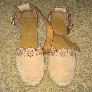 See by Chloe scalloped flower espadrilles